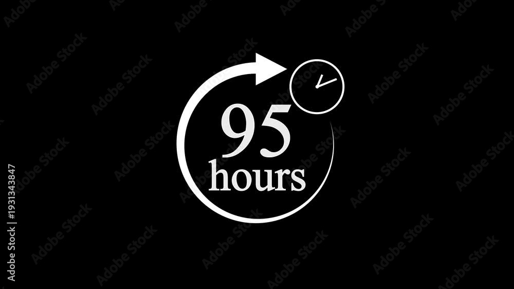 95 Countdown Fandom 95 Hours Countdown Timer Animation. Stopwatch Clock icon with 95 Hour’s ...