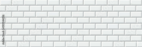 Minimalist Seamless White Brick Wall Pattern and Texture for Interior Design Mockups Modern Architectural Backgrounds Clean Subway Tile Aesthetic and Industrial Loft Style Web Backdrop Vector Illustra