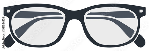 Stylish Eyeglasses Icon Classic Design with Transparent Lenses and Frame