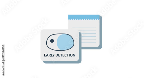 Early Detection Icon. Medical Screening and Diagnosis Symbol for Health Checkup, Preventative Care, and Disease Management.