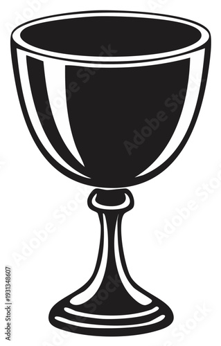 Silhouette illustration of a chalice or goblet
