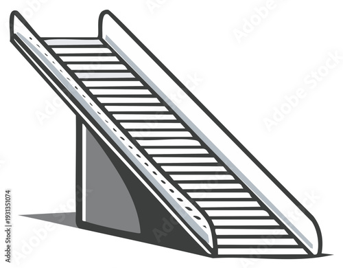 Simple Metal Playground Slide with Stairs and Platform for Outdoor Fun