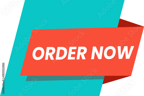 Order Now Promotional Button Ribbon Badge Vector