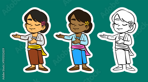 Balinese Girl Presenting with a Calm Smile