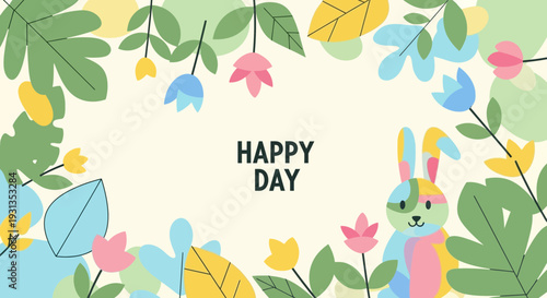 Easter card with Easter eggs title with 