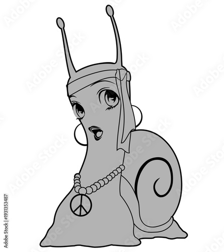 Lustige Hipi Schnecke