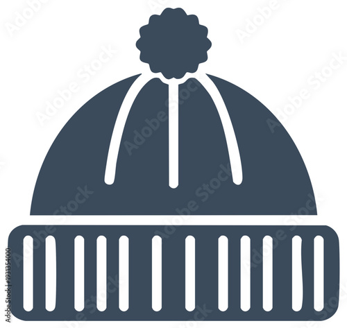 Winter Hat Isolated Vector Illustration Warm Headwear
