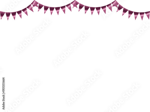 ガーランド三角、曲線、3ピンクF3