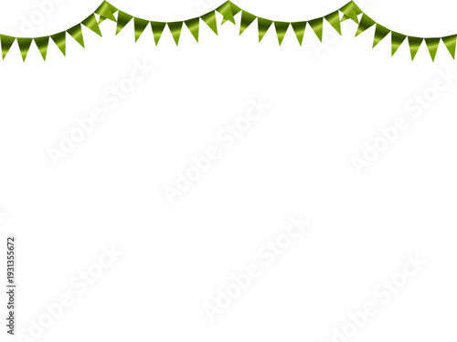 ガーランド三角、曲線、4黄緑F3