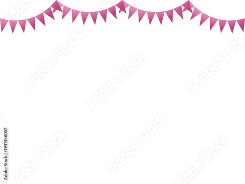 ガーランド三角、曲線、m3ピンクF3