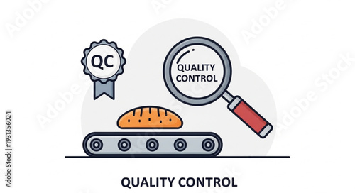 Quality Control Inspection of Baked Goods on a Conveyor Belt.