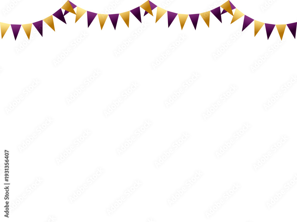 Obraz premium ガーランド三角、曲線、m金13紫F3