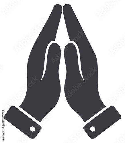 Hands Pressed Together in Prayer or Supplication Symbolizing Faith and Hope