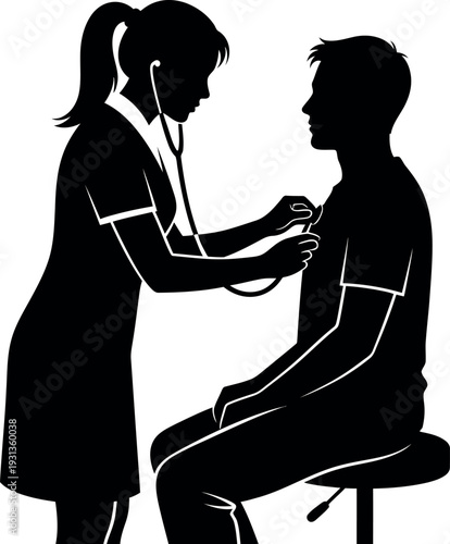 Healthcare professional conducting medical checkup for patient health