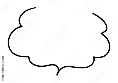 シンプルな吹き出しのベクターイラスト。単品、フレーム、枠、ふきだし
