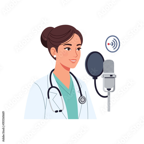 Doctor Podcasting Medical Advice Broadcast