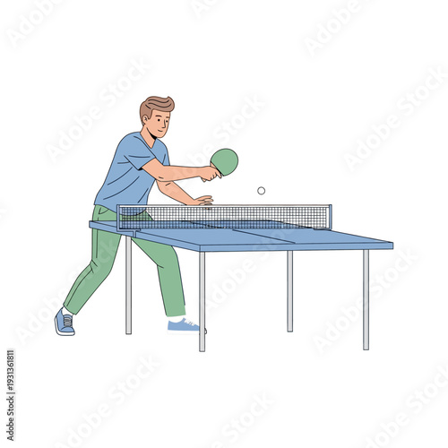 Table Tennis Player Action Sports Licensing