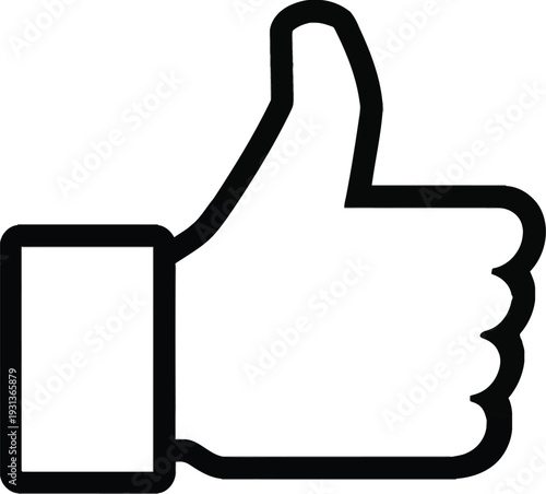 Thumb up icon vector 3D hand symbol approval social media illustration
