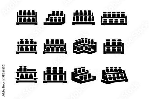 Vector simple solid cooking helper generation efficient rack icon image stepped holder