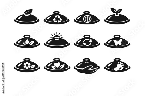 Care sustainability mindful cover conscious utility pan friendly sustainable eco flow vector