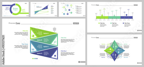 Six Statistics Slide Templates Set