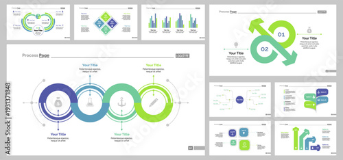 Nine Business Slide Templates Set