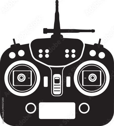 vector remote control rc transmitter black icon