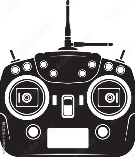 vector remote control rc transmitter black icon