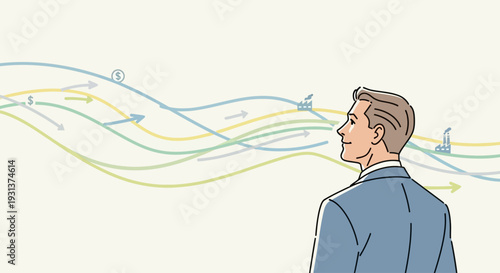Man Exhaling Colored Smoke from Mouth.