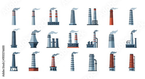 Industrial Factory Silos and Towers.