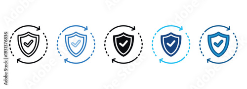 Protection Icon Set Multiple Style Of