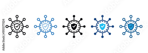 Protection Management Icon Set Multiple Style Of
