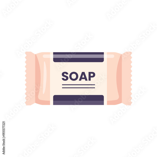 Soap bar package design isolated on white background
