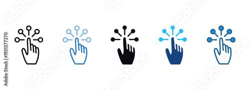 Digital Icon Set Multiple Style Of