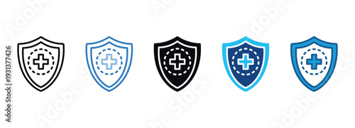 Health Protection Icon Set Multiple Style Of