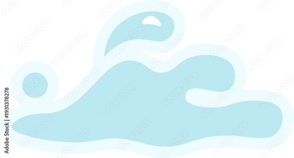 Fototapeta premium Illustration of Blue Water Splashes vector shape