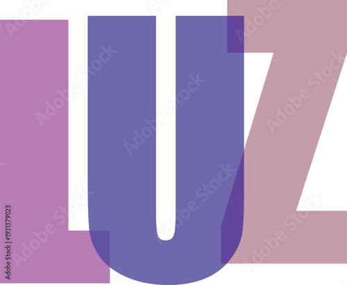Luz tipografía moderna colorida diseño vectorial