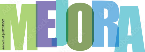 Mejora tipografía moderna colorida diseño vectorial