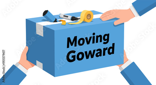 Moving Forward Business Logistics Concept Illustration