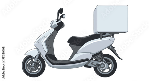 Delivery Scooter with Cargo Box