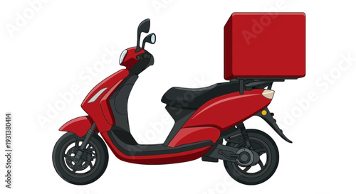 Delivery Scooter with Cargo Box