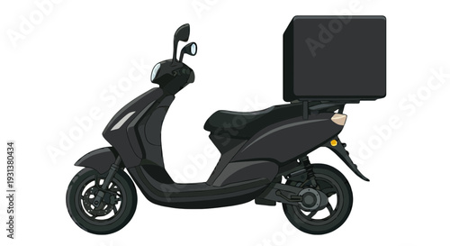 Delivery Scooter with Cargo Box
