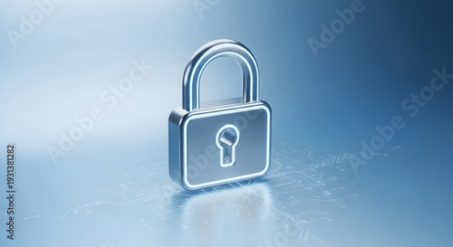 Secure padlock icon symbolizing safety and data protection in a digital network environment