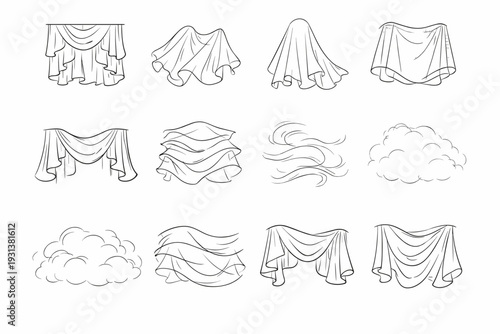 Simple layering generation loose drift image overlapping icon stroke layered mist redraw