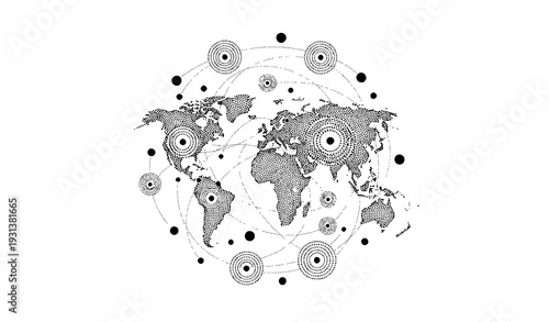 Abstract Lines and Nodes World Network Vector – Global Technology Mesh
