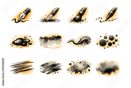 Nib icon tide granules vector wash image generation trace skip warmth simple