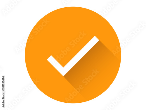 Orange check mark PNG