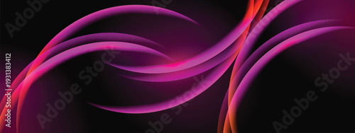 Modern dynamic light waves gradient over a dark background, stylish and energetic composition.