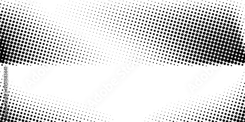 Set of halftone dots gradient pattern texture isolated on white background. Straight dotted spots using halftone circle dot raster texture. Vector blot half tone collection.