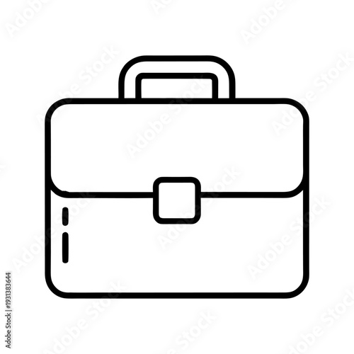 Corporate Briefcase Symbol – Clean Bold Line Icon.